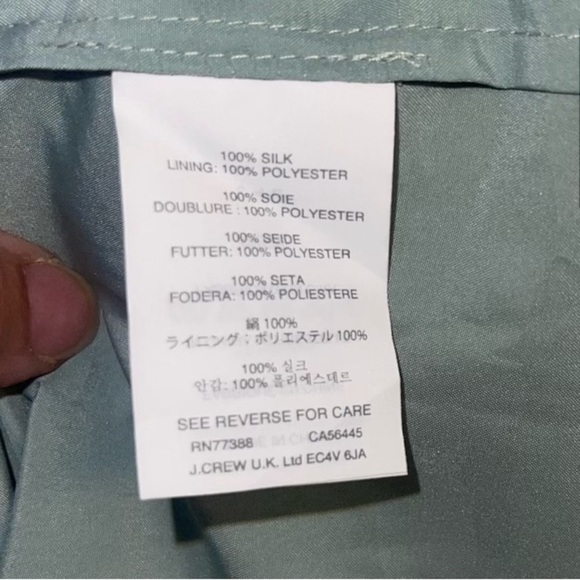 NWT  Silk Crew Dress size 2 wedding bridesmaid Kelly green cocktail fairy core - Picture 4 of 8